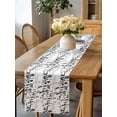 thumbnail image 5 of Spring Summer Grey Black Leaves Table Runner-36 Inch Long Abstract Botantical Table Runners Linen Burlap Tablerunner for Kitchen Dining Room Holiday Party, 5 of 9
