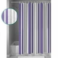 thumbnail image 3 of 72x78 Inch Shower Curtain Purple Grey Stripe Bathroom Decor Waterproof Fabric Bathtub Bath Curtains Decorative Farmhouse Minimalist Striped Extra Long Shower Curtain Set with Hooks, 3 of 6