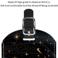 thumbnail image 4 of Square 2Pack PU Leather Galaxy Planet Cruise Luggage Tag with Privacy Cover and Name ID Tag for Travel Handbags Backpacks Luggage Tags, 4 of 6