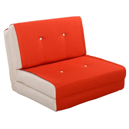 Fold Down Chair Flip Out Lounger Convertible Sleeper Bed Couch Fold Down Chair Flip Out Lounger Convertible Sleeper Bed Couch Dorm Orange