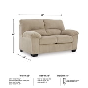 Signature Design by Ashley Furniture SimpleJoy Sand Loveseat