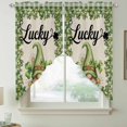 thumbnail image 2 of Green Gnomes Swag Curtains for Kitchen/Bedroom/Living Room, St Patrick's Day Shamrocks Farmhouse Plaid Scalloped Curtains 63 Inch Long, Window Swag Topper Curtains Valances 2 Panels Set 36"x63", 2 of 8