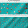thumbnail image 2 of Soimoi Green Cotton Cambric Fabric Leaves & Peony Floral Fabric Prints By Yard 56 Inch Wide, 2 of 7