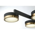 thumbnail image 6 of Ashor 8-Light LED Linear Chandelier in Matte Black with Warm Brass Accents, 6 of 6