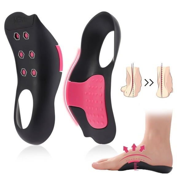 Arch Support Insoles, Adjustable Height High Arch Support Inserts, Flat Feet Orthotic Insoles, Shock Absorbing Supports for Flat Feet, Suitable for All Kinds of Shoe Types