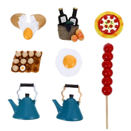 

8pcs Fridge Magnet Cartoon Food Whiteboard Sticker Resin Refrigerator Magnets