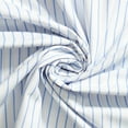 thumbnail image 2 of Suave 1/2" Pinstripe Shirting Poplin Fabric - Light Blue 58/59" By The Yard, 2 of 3