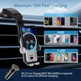 thumbnail image 7 of Wireless Car Charger,15W Automatic Clamping Car Phone Holder, Air Vent Dash Windshield Cute Car Mount for iPhone 14/14 Pro/13/13 Pro/12 pro/12/11/X/8, Samsung S20/S10/S9/S8/Note10/Note9,etc. (Silver), 7 of 7