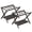 brown 2 pcs, variant on Ataucjin Bamboo Folding Luggage Rack with Storage Shelf,Strong Nylon Straps, Holds up to 110 lbs, Fits Most Suitcases, For Guest Room, Bedroom, Hotel, Living Room