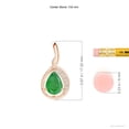 thumbnail image 3 of ANGARA Natural Pear-Shaped Emerald and Diamond Loop Pendant in 14K Rose Gold for Women (Size-7x5mm) | May Birthstone, Birthday, Anniversary, Jewelry Gift for Women | Natural Emerald Necklace, 3 of 8