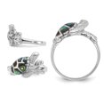 thumbnail image 3 of Abalone Sea Turtle Ring in Sterling Silver, 3 of 5