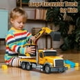 thumbnail image 7 of Large Crane Truck Toy for 3+ Years Old Boys Girls, Kids Construction Toys with Sound and Light Friction Powered Transport Truck Crane Vehicle Toy for Toddler Christmas Birthday Gifts, 7 of 7