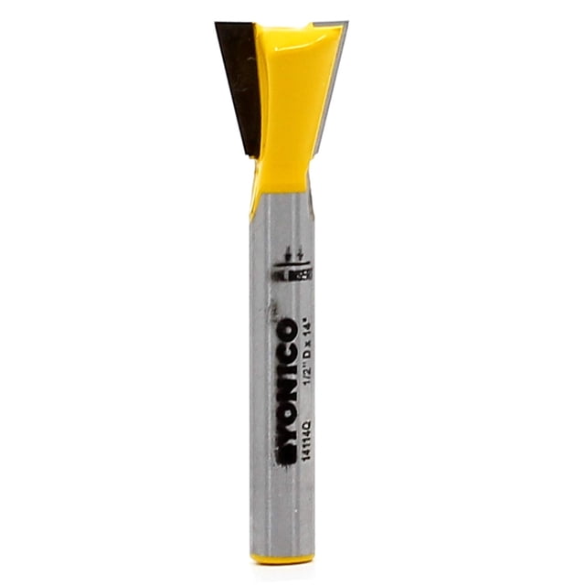 Fresa para router Yonico 14114Q cola de milano de 14° de 1/2" de diámetro