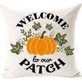 thumbnail image 4 of Ensemble de 4 Housses de Coussin Décoratives "Greave Thankful Grateful Blessed Pumpkin Gnome" 18 Pouces x18 Pieds' Carré (Orange&Rouge), 4 of 6