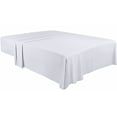 thumbnail image 1 of Sábana plana Utopia Bedding King, paquete de 24 unidades, microfibra suave, color blanco, 1 of 7