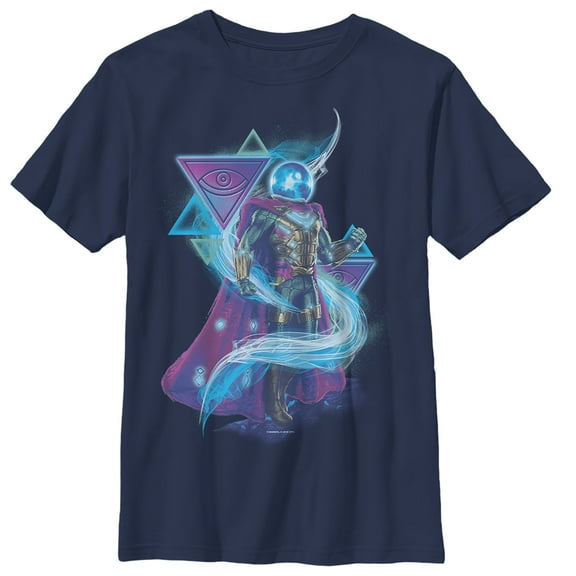Boy's Marvel Spider-Man: Far From Home Mysterio Swirl  Graphic Tee Navy Blue Medium