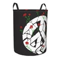 thumbnail image 2 of ZNDUO Laundry Basket, Round Laundry Storage Basket, Waterproof Laundry Hamper with Handles, Medium Size - Rose Flower Logo Pattern, 2 of 8