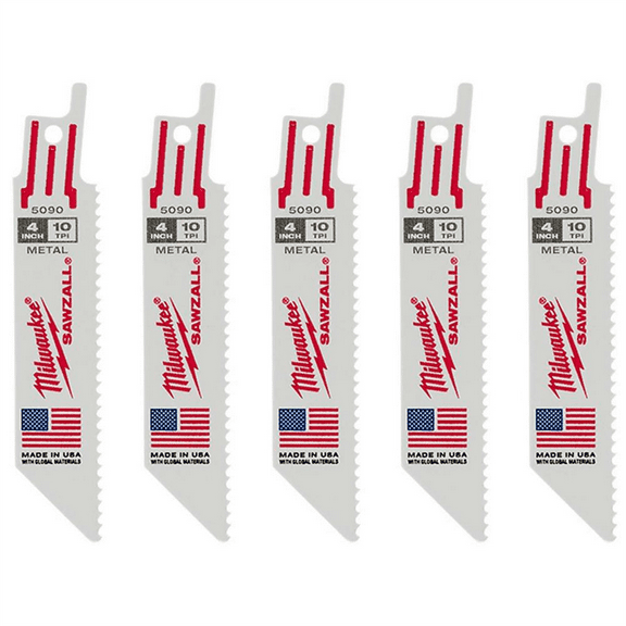 Milwaukee Tool 4" 10 TPI   SAWZALL Blades (5 Pk)