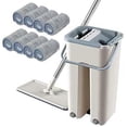 thumbnail image 1 of Floor 360 Degree Rotation Telescopic Handle Self-Cleaning Flat Mop with Microfibre Pads and Cleaning, 1 of 5