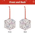 thumbnail image 2 of Naloa Vintage Butterflies Acrylic Santa Tree Decorations Christmas Hanging Pendant for Christmas Winter New Year Party Hanging Decorations-Hexagon, 2 of 7