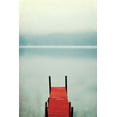 thumbnail image 2 of Grippo-Pike, Carrie Ann 11x14 White Modern Wood Framed Museum Art Print Titled - Red Boat Dock, 2 of 4