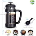 thumbnail image 2 of fafa-French Press 350ml Coffee Tea Maker with Borosilicate Glass,Soft Grip Handle, 2 of 4