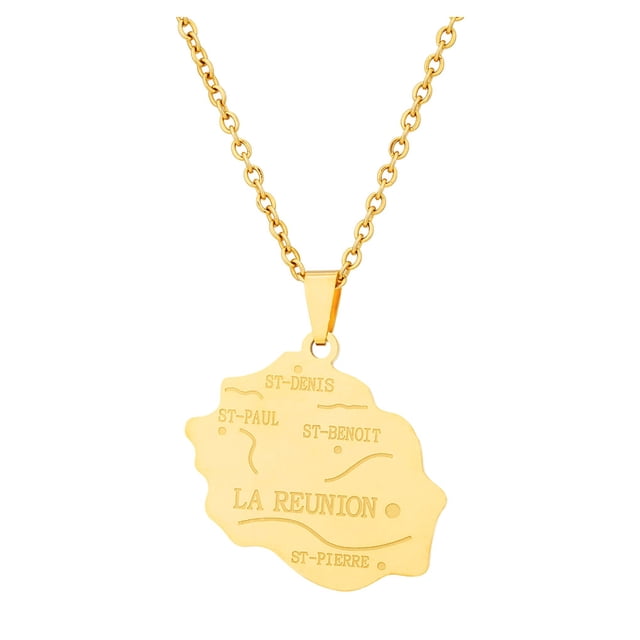 Minnieouse Collar con colgante de Francia elegante dorado hecho con acero inoxidable para collares duraderos a la moda Ropa, zapatos y accesorios Miscelánea oro