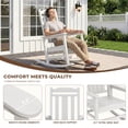 thumbnail image 4 of SERWALL Oversized Outdoor Rocking Chairs Set of 2 for Adults, HDPE All Weather Patio Rockers for Porch Garden Lawn, White, 4 of 10