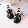 thumbnail image 6 of Otqutp Little Kid First Walking Shoes Fashion Big Kids Winter Water Proof Flat Keep Warm Snow Boots Non-Slip Comfortable Shoes for Children Girls(Black,4.5-5 Years), 6 of 7
