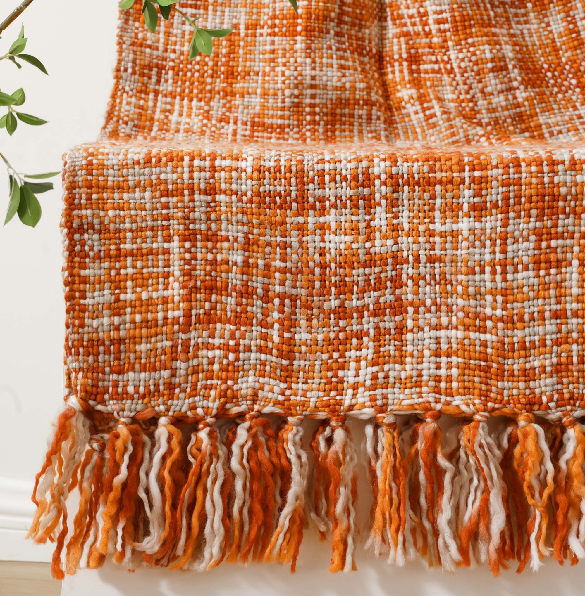 Battilo Premium Rust Orange Throw Blanket 50 x60