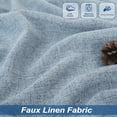 thumbnail image 2 of DriftAway Blue Linen Curtains 84 Inches Long for Living Room Thick Semi Sheer 2 Panels Farmhouse 3 Inch Rod Pocket Back Tab Boho Rustic Light Filtering Window Drapes for Bedroom Privacy Assured, 2 of 8