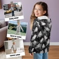 thumbnail image 6 of FUIALDOLG Full Zip Up Cropped Hoodies for Girls Halloween Ghost Print Teen Boys Cozy Grey Long Sleeve Full-Zip Sweatshirts Jackets with Pockets, Size M, 6 of 7