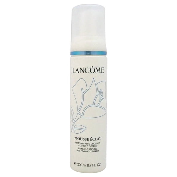 Lancome Eclat Mousse Express Clarifying Self Foaming Cleanser, Face Wash for All Skin Types, 6.7 Oz