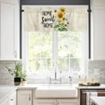 thumbnail image 3 of Yellow Sunflower Kitchen Valances for Windows 42x12 Inch Kitchen Curtains Valances Rod Pocket Bee Floral Farmhouse Country Retro Bathroom Window Valances for Window Treatment Decor, 3 of 6