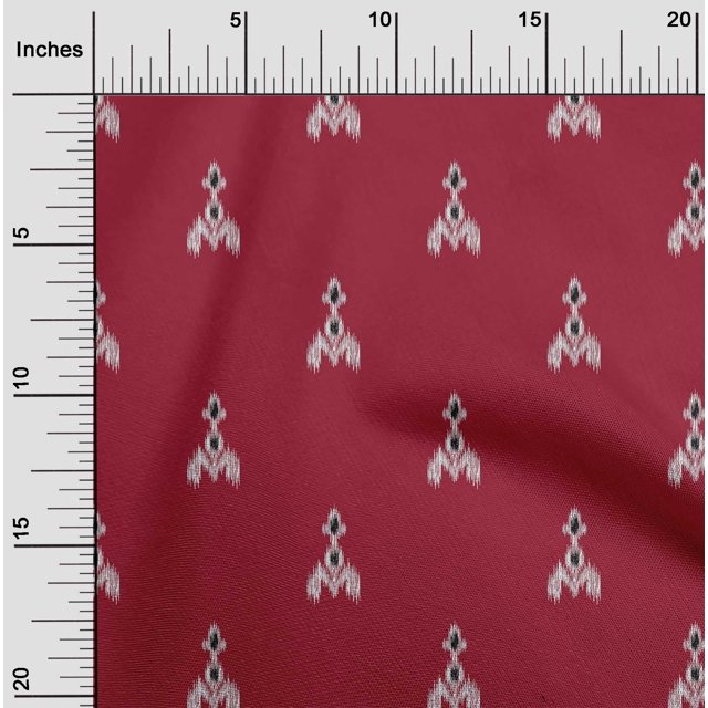 oneOone Polyester Lycra Fabric Ethnic Ikat Printed Craft Fabric BTY 56 Inch Wide