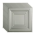 thumbnail image 1 of FASÄDE Traditional 3 Decorative Vinyl 2ft x 2ft Lay in Ceiling Panel in Argent Silver (5 Pack), 1 of 5