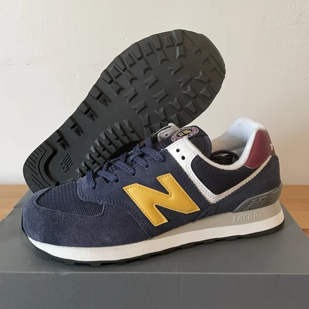 New Balance 574 Natural Indigo Aspen Running Shoes ML574HW2 Mens Sz 6.5 (Wmns 8)