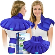 BYAM Neck and Shoulder Wrap - Natural Moist Heat Therapy for Muscle Pain, Tension Relief, Aches, Migraines, Headaches, and Arthritis