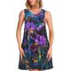 thumbnail image 1 of Disketp Starry Night Iris Field para Vestido sin Mangas para Mujeres, Vestidos de Verano para Mujeres, Casual y Holgado para la Playa, 1 of 7