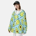 thumbnail image 5 of Kll Avocado And Hearts Print Men'S Women’s Upf 50+ Sun Protection Outdoor Hoodie Jacket Long Sleeve Fishing Hiking Performance Shirt- X-Large, 5 of 8