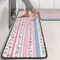 thumbnail image 2 of Kitchen Rugs Sets Of 2,Pioneer Flower Floral Print Pattern Anti Fatigue Kitchen Mat Rugs Non Slip Washable,Decorative Kitchen Floor Mats for Kitchen,Sink,Laundry,17"x47"+17"x47", 2 of 5