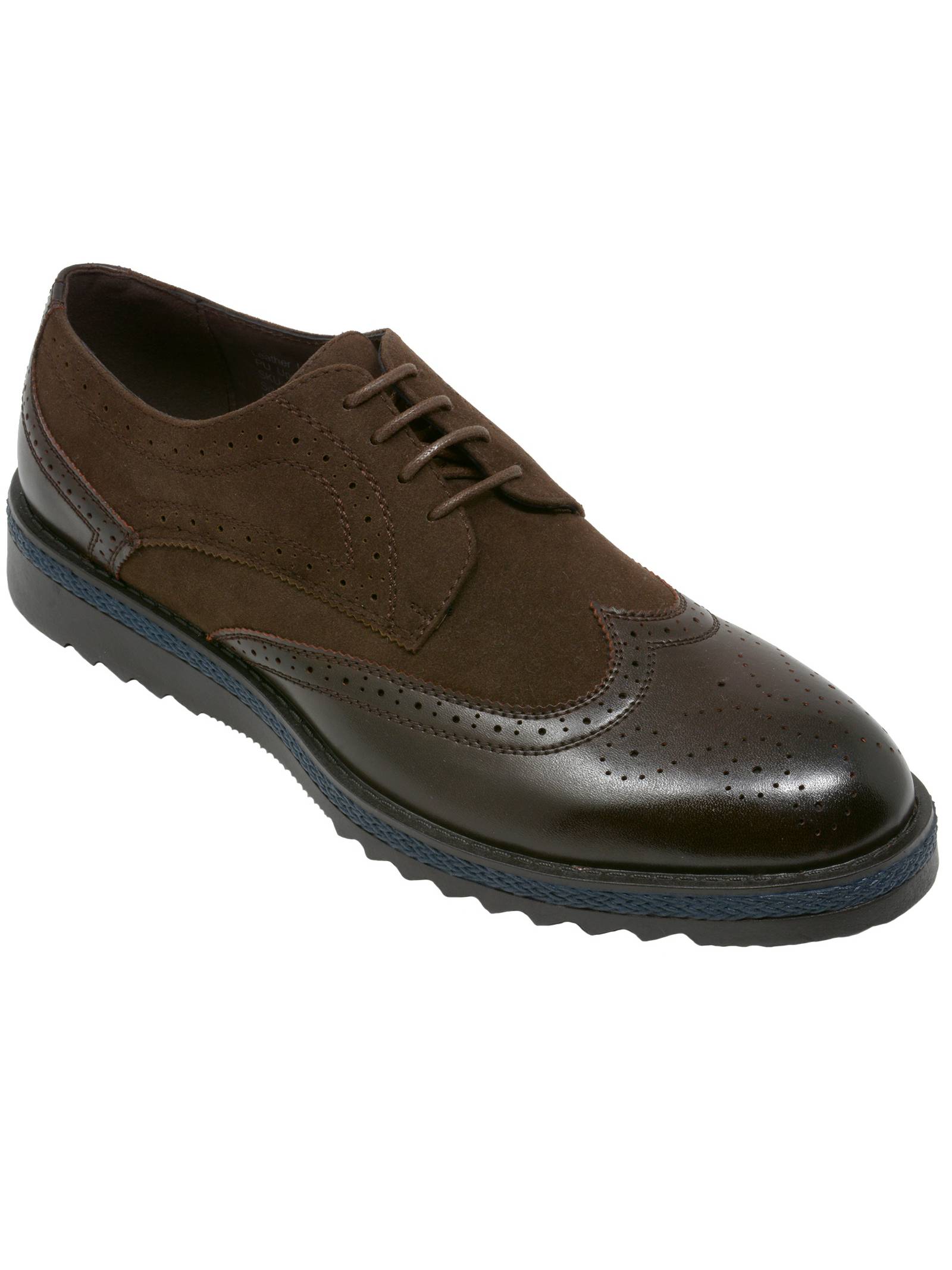 Alpine Swiss Alec Mens Wingtip Shoes 1.5” Ripple Sole Leather Insole & Lining - image 3 of 6