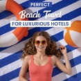 thumbnail image 6 of Blue Cabana Stripe Extra Large Bulk Beach Towels 32x64 Pack of 36 - Soft Ringspun 100% Cotton Pool Towels - 3 Dozen Wholesale Pack - Quick Dry, Highly Absorbent – Perfect for Pool, Hotels and Resorts, 6 of 8