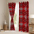 thumbnail image 3 of Manfei Hippie Geometric Aztec Black Out Curtains, Tribal Western Bohemian Curtains Pack of 2 (42x63 Each), Mandala Theme Bedroom Curtains, Window Curtains Home Decor, 3 of 6