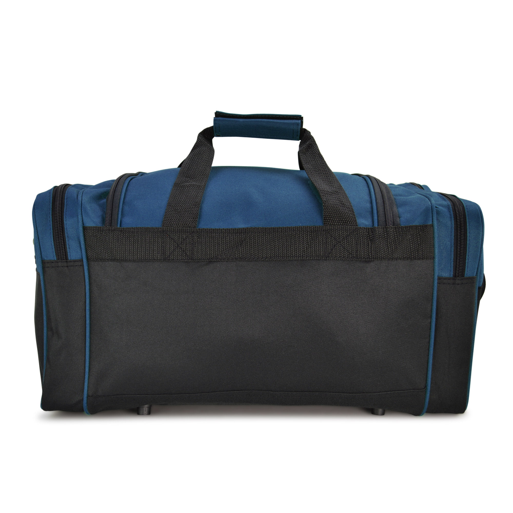 DALIX 21 Blank Sports Duffle Bag Gym Bag Travel Duffel Adjustable Strap in Black 