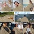 thumbnail image 5 of Brown Farmhouse Cooling Blanket,Lightweight Breathable Summer Throw Blanket with Double Sided Cold Effect,Vintage Country Monochrome Textured Picnic Blankets Bed Sheet for Hot Sleepers 50"x60", 5 of 8