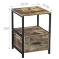 thumbnail image 5 of VECELO Nightstand with Drawer, Industrial End Table Sofa Side Table for Bedroom Living Room Office, Gray, 5 of 9