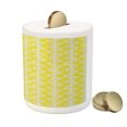 thumbnail image 3 of Spring Piggy Bank, Bicolor Floral Arrangement Seasonal Nature Illustration with Petal Blooms, Ceramic Coin Bank Money Box for Cash Saving, 3.6" X 3.2", Yellow and Ivory, by Ambesonne, 3 of 4