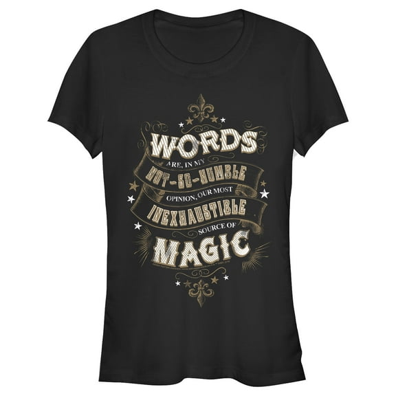 Junior's Harry Potter Dumbledore Humble Wisdom  Graphic Tee Black X Large