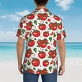 thumbnail image 6 of Balery Hand Drawn Tomatoes Print Men's Hawaiian Shirts Short Sleeve Beach Shirt Relaxed Fit Vacation Button Down Shirts-XX-Large, 6 of 9
